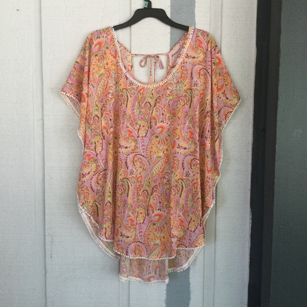 Victoria's Secret Paisley Caftan Cover Up Size XL